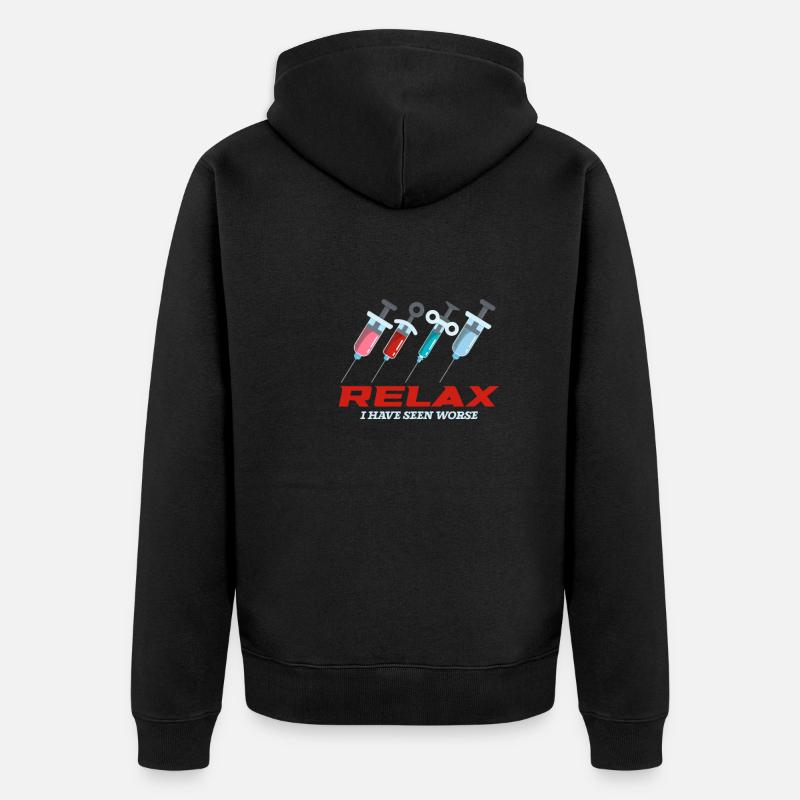Infirmière Infirmière Clinique Paramédicale - Veste à capuche bio Premium Unisexe - noir
