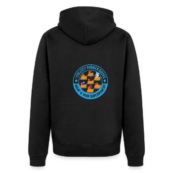 Rubber Ducks Duck Duck Lovers Bathroom - Unisex Premium Organic Zip Hoodie - black - Back - Nico (187cm)