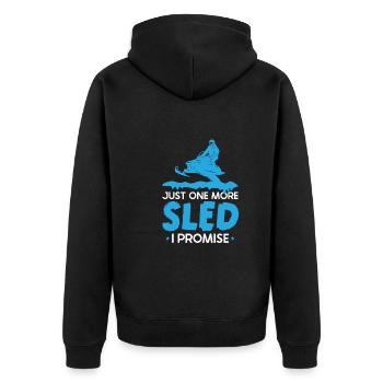 Snowmobile Snowmobile Winter Sports Gift Idea - Unisex Premium Organic Zip Hoodie - black - Back - Nico (187cm)