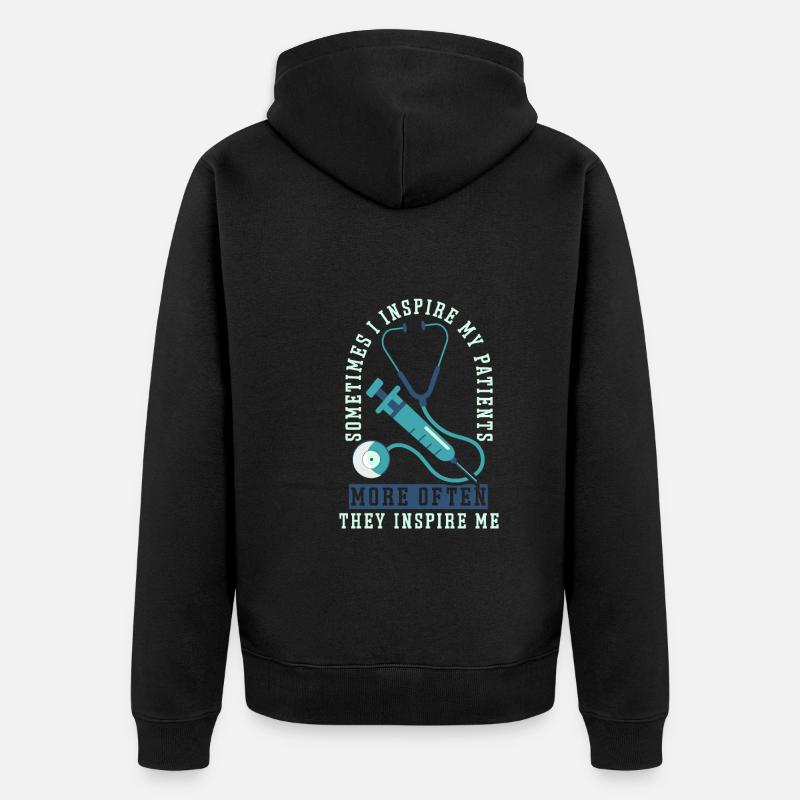 Infirmière Infirmière Clinique Paramédicale - Veste à capuche bio Premium Unisexe - noir
