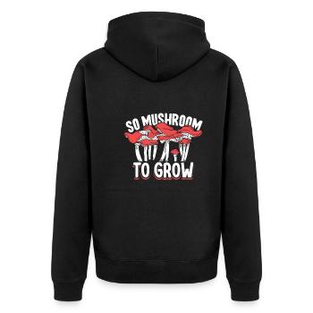 Morels Mushroom Picker Mushroom Farmer Mushroom - Unisex Premium Bio Zip Hoodie - Schwarz - Hinten - Nico (187cm)