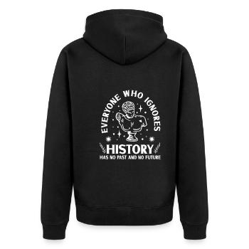 Férus d'histoire Férus d'histoire - Veste à capuche bio Premium Unisexe - noir - Dos - Nico (187cm)