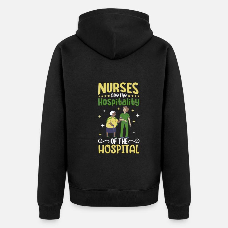 Infirmière Infirmière Clinique Paramédicale - Veste à capuche bio Premium Unisexe - noir
