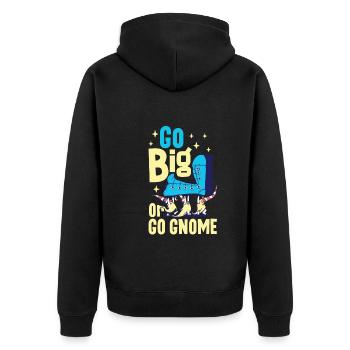 Garden Gnomes Gnome Lover Funny Gnome Gardening - Unisex Premium Organic Zip Hoodie - black - Back - Nico (187cm)