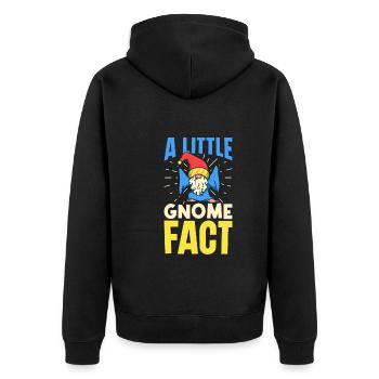 Gartenzwerge Gnome Lover Funny Gnome Gardening - Unisex Premium Bio Zip Hoodie - Schwarz - Hinten - Nico (187cm)
