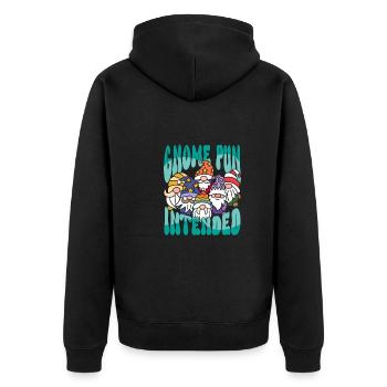 Garden Gnomes Gnome Lover Funny Gnome Gardening - Unisex Premium Organic Zip Hoodie - black - Back - Nico (187cm)