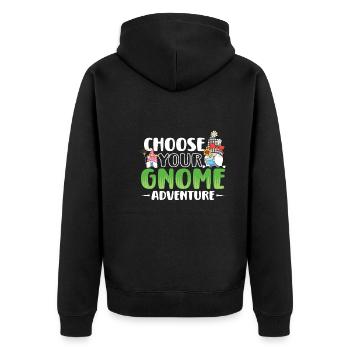 Gnomes de jardin Gnome Amant Drôle de Gnome Jardinage - Veste à capuche bio Premium Unisexe - noir - Dos - Nico (187cm)