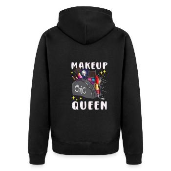 Esthéticienne Maquillage Salon de Soins de Beauté - Veste à capuche bio Premium Unisexe - noir - Dos - Nico (187cm)