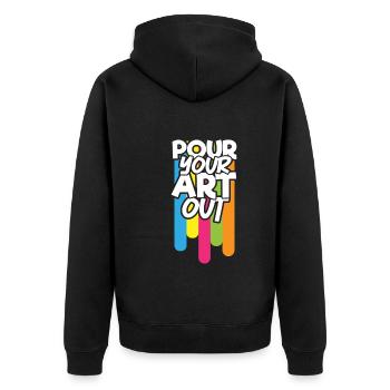 Artist Painting Painter Art Color Art Teacher - Unisex Premium Organic Zip Hoodie - black - Back - Nico (187cm)