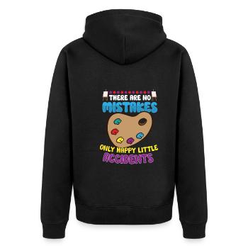 Künstler Malerei Maler Kunstfarbe Kunstlehrer - Unisex Premium Bio Zip Hoodie - Schwarz - Hinten - Nico (187cm)