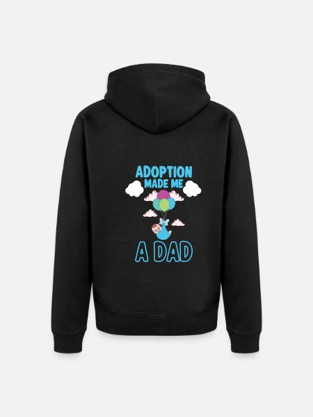 Funny Adoption Adoption Day Gifts - Unisex Premium Organic Zip Hoodie - black