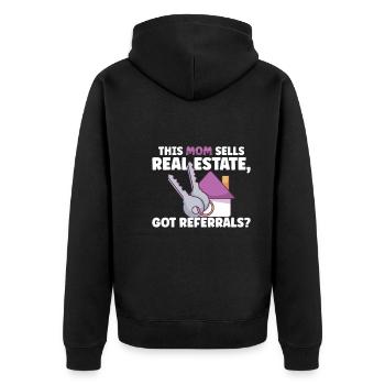 Real Estate Agent Realtor Home Closing Investor - Unisex Premium Organic Zip Hoodie - black - Back - Nico (187cm)