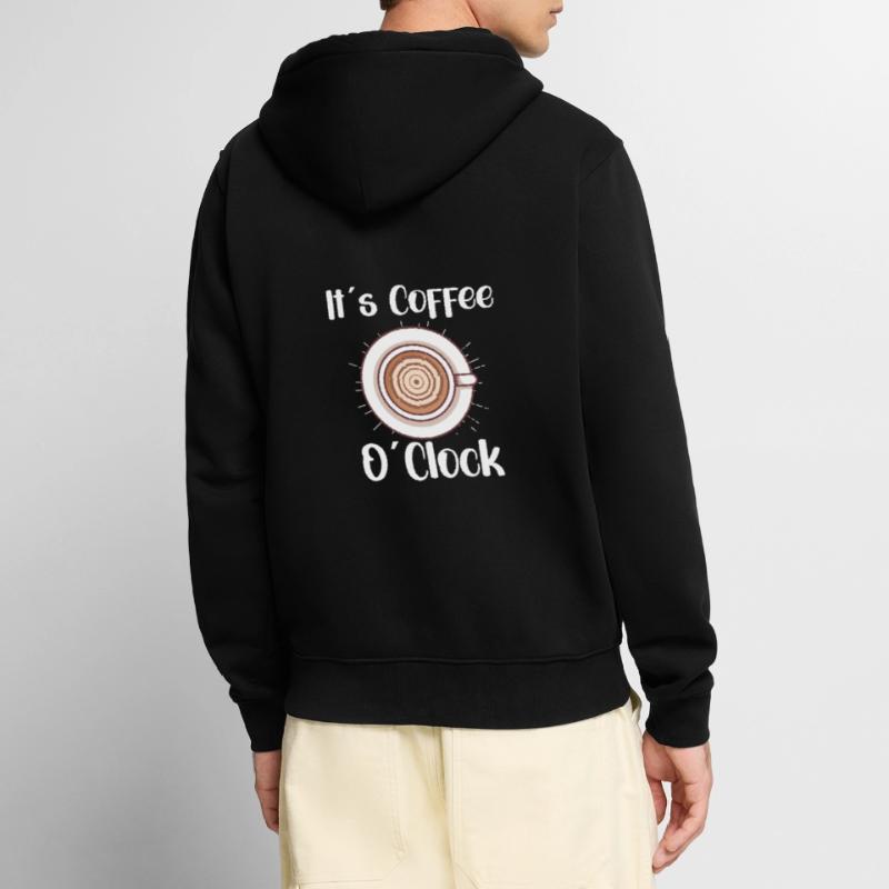 Amateur de café Caféine Molecule Java Latte Espresso Veste à capuche bio Premium Unisexe