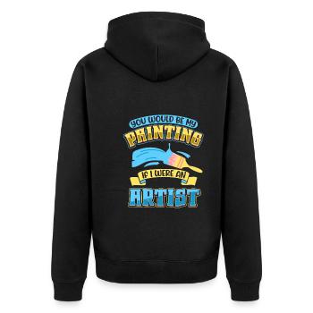 Artiste Peinture Peintre Art Couleur Art Professeur - Veste à capuche bio Premium Unisexe - noir - Dos - Nico (187cm)