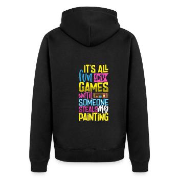 Artiste Peinture Peintre Art Couleur Art Professeur - Veste à capuche bio Premium Unisexe - noir - Dos - Nico (187cm)