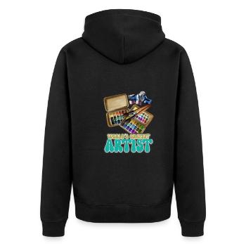 Artiste Peinture Peintre Art Couleur Art Professeur - Veste à capuche bio Premium Unisexe - noir - Dos - Nico (187cm)