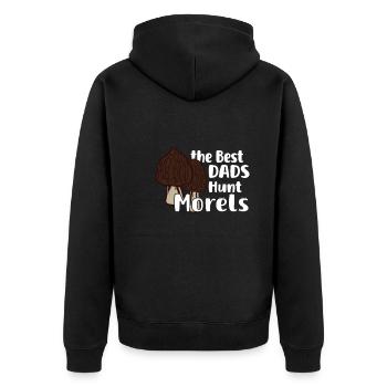 Morels Mushroom Picker Mushroom Farmer Mushroom - Unisex Premium Organic Zip Hoodie - black - Back - Nico (187cm)