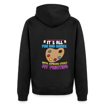Artiste Peinture Peintre Art Couleur Art Professeur - Veste à capuche bio Premium Unisexe - noir - Dos - Nico (187cm)