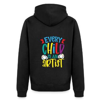 Artiste Peinture Peintre Art Peinture Professeur d’art - Veste à capuche bio Premium Unisexe - noir - Dos - Nico (187cm)