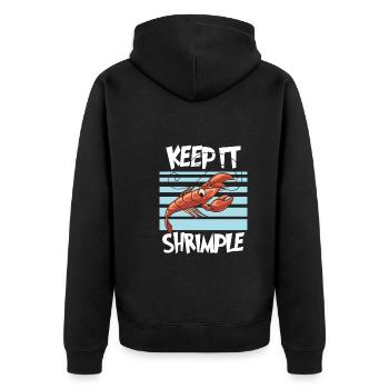 Prawns Seafood Favorite Food - Unisex Premium Organic Zip Hoodie - black - Back - Nico (187cm)
