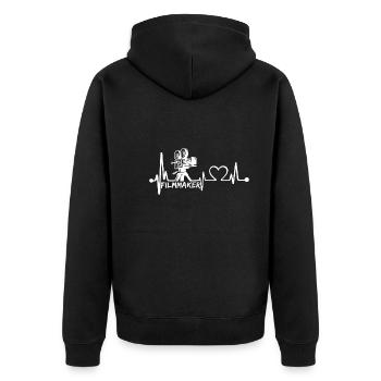 writer producer actor director filmmaker - Unisex Premium Bio Zip Hoodie - Schwarz - Hinten - Nico (187cm)