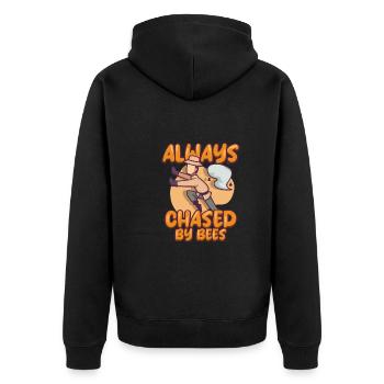 Honey Bee Beekeeping Beekeeper Honeybee Beekeeping - Unisex Premium Bio Zip Hoodie - Schwarz - Hinten - Nico (187cm)