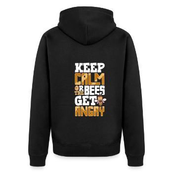 Honey Bee Beekeeping Beekeeper Honeybee Beekeeping - Unisex Premium Bio Zip Hoodie - Schwarz - Hinten - Nico (187cm)
