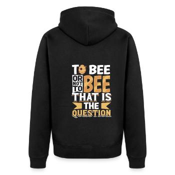 Honey Bee Beekeeping Beekeeper Honeybee Beekeeping - Unisex Premium Bio Zip Hoodie - Schwarz - Hinten - Nico (187cm)