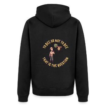Honey Bee Beekeeping Beekeeper Honeybee Beekeeping - Unisex Premium Bio Zip Hoodie - Schwarz - Hinten - Nico (187cm)
