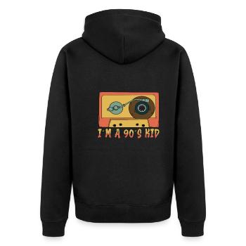 Cassette Type Vintage Cassette Retro Cassette Love - Unisex Premium Organic Zip Hoodie - black - Back - Nico (187cm)