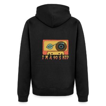 Cassette Type Vintage Cassette Retro Cassette Love - Unisex Premium Organic Zip Hoodie - black - Back - Nico (187cm)