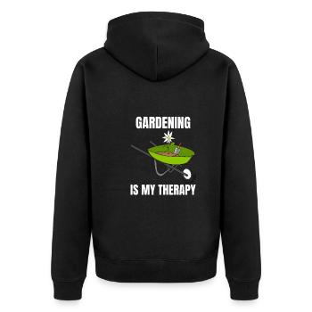 Le jardinage est mon jardinier thérapeutique - Veste à capuche bio Premium Unisexe - noir - Dos - Nico (187cm)