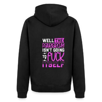 Féminisme Le pouvoir des femmes pro-choix Pro Avortement - Veste à capuche bio Premium Unisexe - noir - Dos - Nico (187cm)