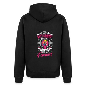 Féminisme Le pouvoir des femmes pro-choix Pro Avortement - Veste à capuche bio Premium Unisexe - noir - Dos - Nico (187cm)