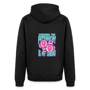 Feminism Women's Power Pro-choice Pro Abortion - Unisex Premium Organic Zip Hoodie - black - Back - Nico (187cm)