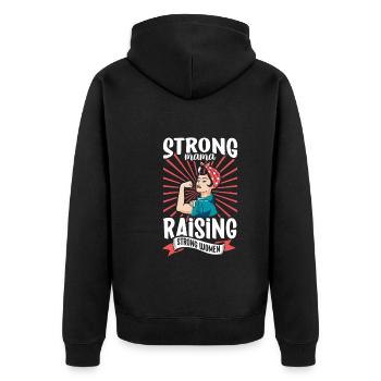 Féminisme Le pouvoir des femmes pro-choix Pro Avortement - Veste à capuche bio Premium Unisexe - noir - Dos - Nico (187cm)
