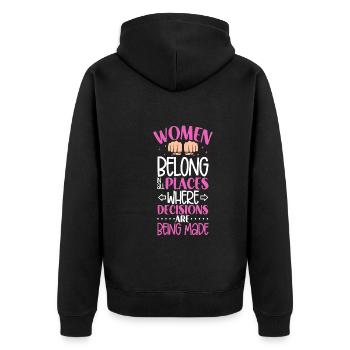 Feminism Women's Power Pro-choice Pro Abortion - Unisex Premium Organic Zip Hoodie - black - Back - Nico (187cm)