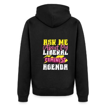 Feminism Girl Power Pro-choice Pro Abortion - Unisex Premium Organic Zip Hoodie - black - Back - Nico (187cm)