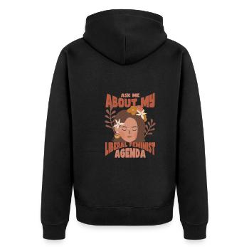 Féminisme Le pouvoir des femmes pro-choix Pro Avortement - Veste à capuche bio Premium Unisexe - noir - Dos - Nico (187cm)