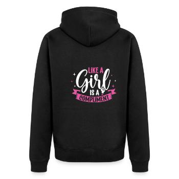 Féminisme Le pouvoir des femmes pro-choix Pro Avortement - Veste à capuche bio Premium Unisexe - noir - Dos - Nico (187cm)