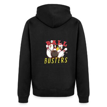 Drôle d’équipe de bowling Bowler Strike Gift Idea - Veste à capuche bio Premium Unisexe - noir - Dos - Nico (187cm)