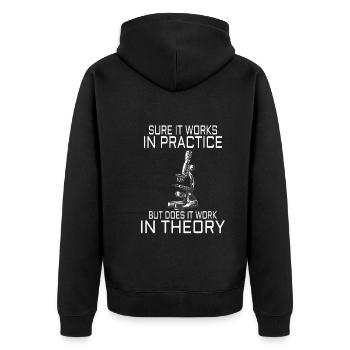 Physics Science Physicist Physics Teacher Gift - Unisex Premium Bio Zip Hoodie - Schwarz - Hinten - Nico (187cm)