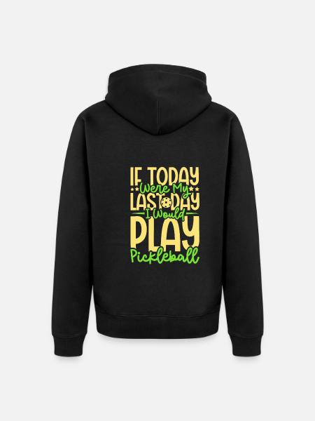Pickleball Player Pickleball Paddle Pickleball - Unisex Premium Organic Zip Hoodie - black