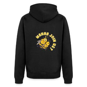 Honey beekeeping Beekeepers Honey bee apiary - Unisex Premium Organic Zip Hoodie - black - Back - Nico (187cm)