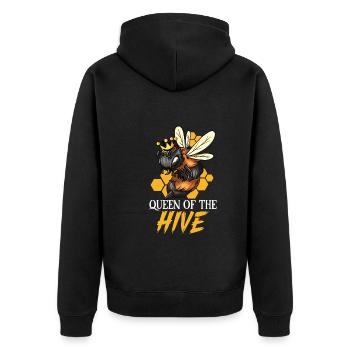 Honey beekeeping Beekeepers Honey bee apiary - Unisex Premium Organic Zip Hoodie - black - Back - Nico (187cm)