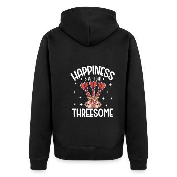 Darts Darts Player Dartboard Dartboard Darts - Unisex Premium Organic Zip Hoodie - black - Back - Nico (187cm)