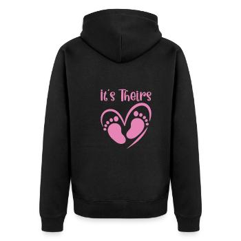 Surrogate Surrogacy Gestational Surrogate Mom - Unisex Premium Bio Zip Hoodie - Schwarz - Hinten - Nico (187cm)