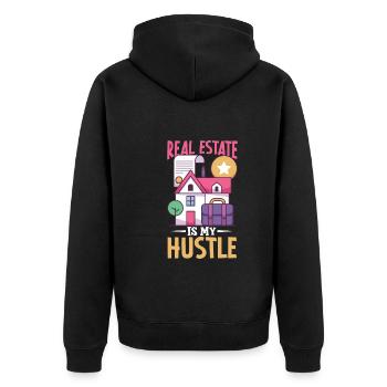 Real Estate Agent Realtor Home Closing Investor - Unisex Premium Organic Zip Hoodie - black - Back - Nico (187cm)