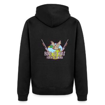 Duck Hunt Duck Hunter Bird Hunting Duck Hunting - Unisex Premium Organic Zip Hoodie - black - Back - Nico (187cm)