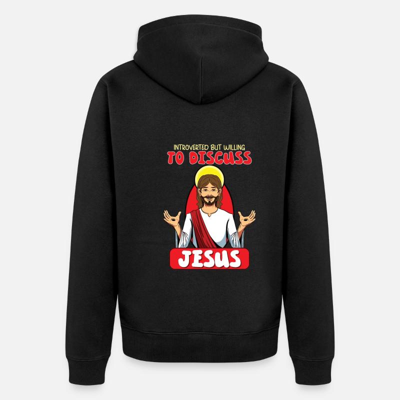 Jésus Christianisme Dieu Prière Pasteur - Veste à capuche bio Premium Unisexe - noir
